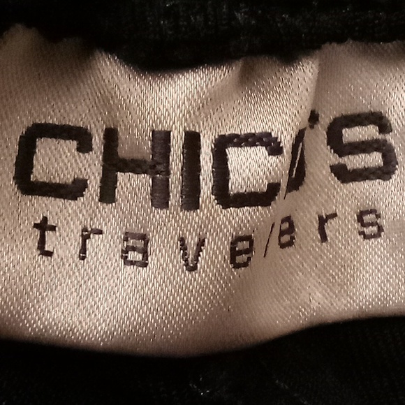 CHICO'S TRAVELERS Office Contemporary Interview Sz 2 Short Black Color A7 - Picture 8 of 9